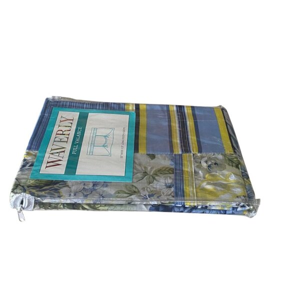 Waverly Floral Flourish - Porcelain Pull Valance 52" X 21" 100% Cotton Fits - Picture 4 of 9